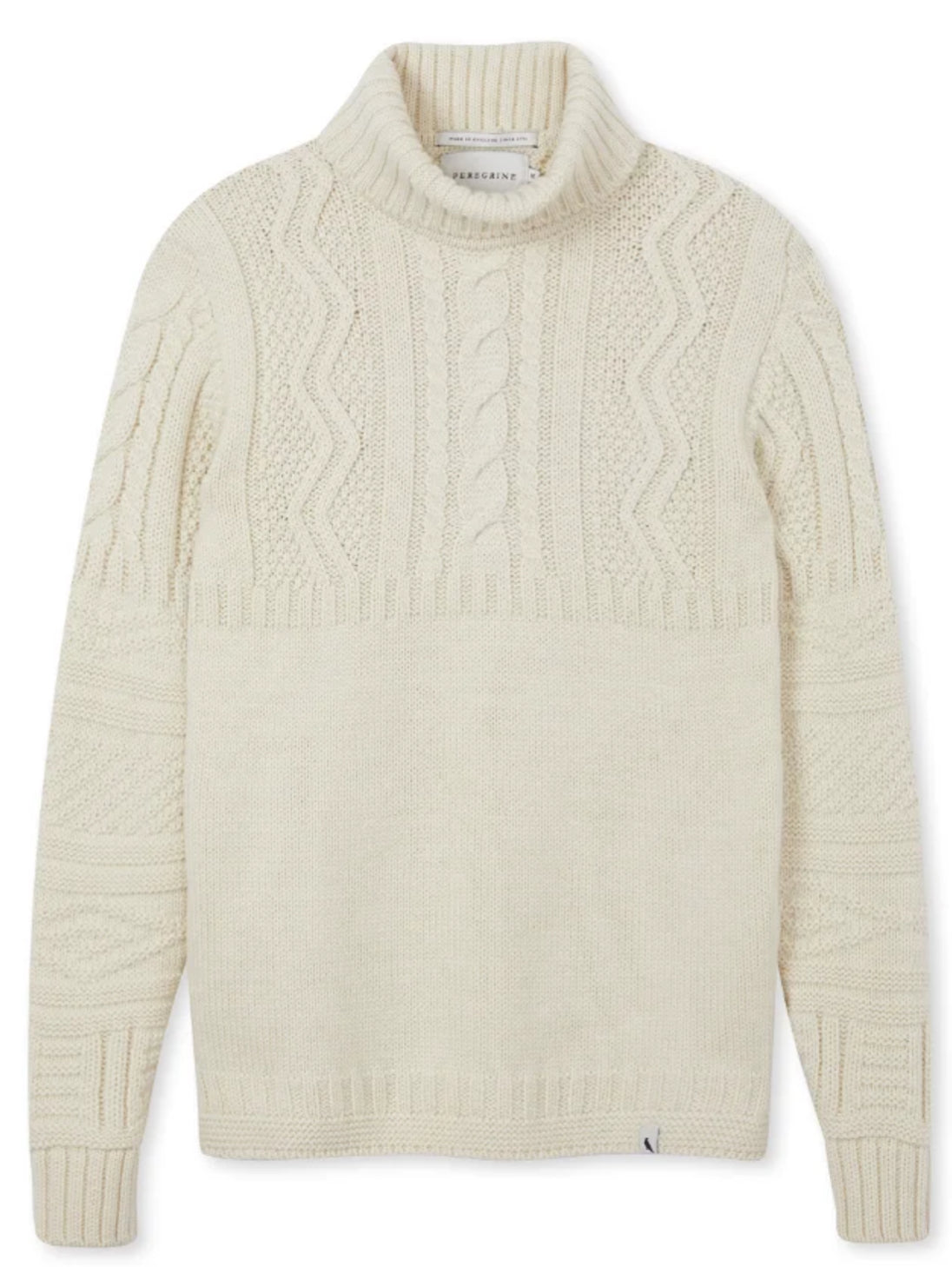 PEREGRINE Fisherman Roll Neck Jumper - Ecru