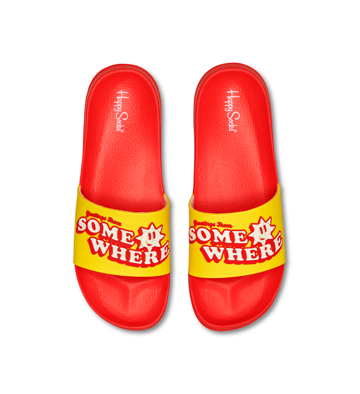 Happy Socks Pool Slider Sunny Day - Red/Yellow - No Generation