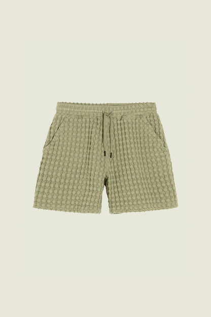 OAS Dusty Green Porto Waffle Shorts