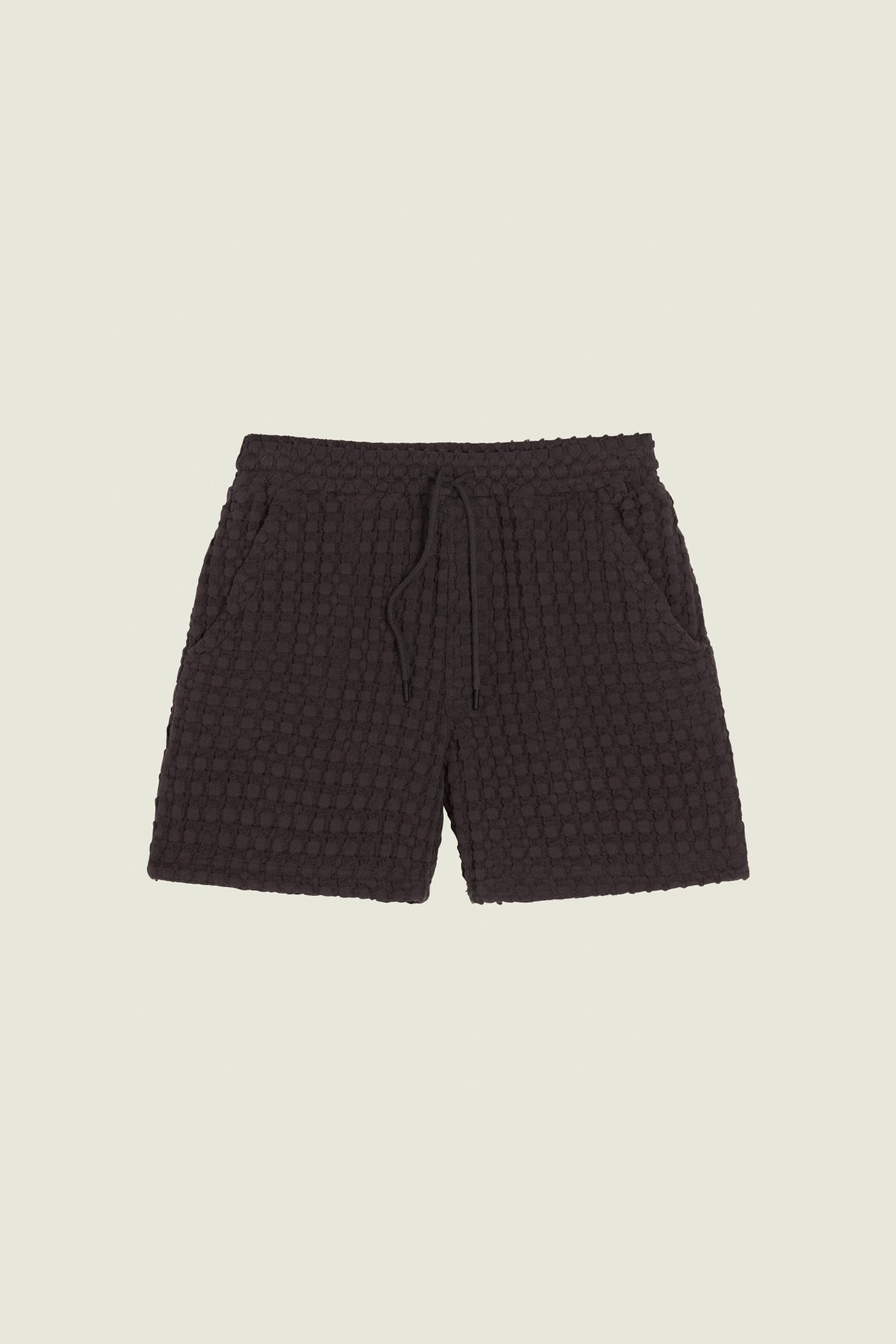 OAS Nearly Black Porto Waffle Shorts