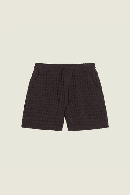 OAS Nearly Black Porto Waffle Shorts