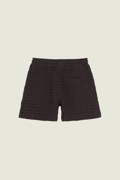OAS Nearly Black Porto Waffle Shorts