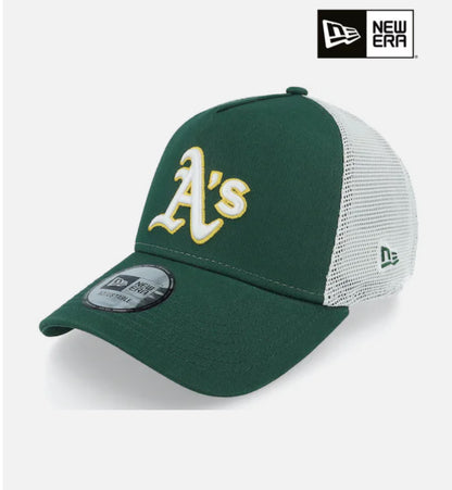 New Era Team Script Trucker Cap OSFM- Green/White