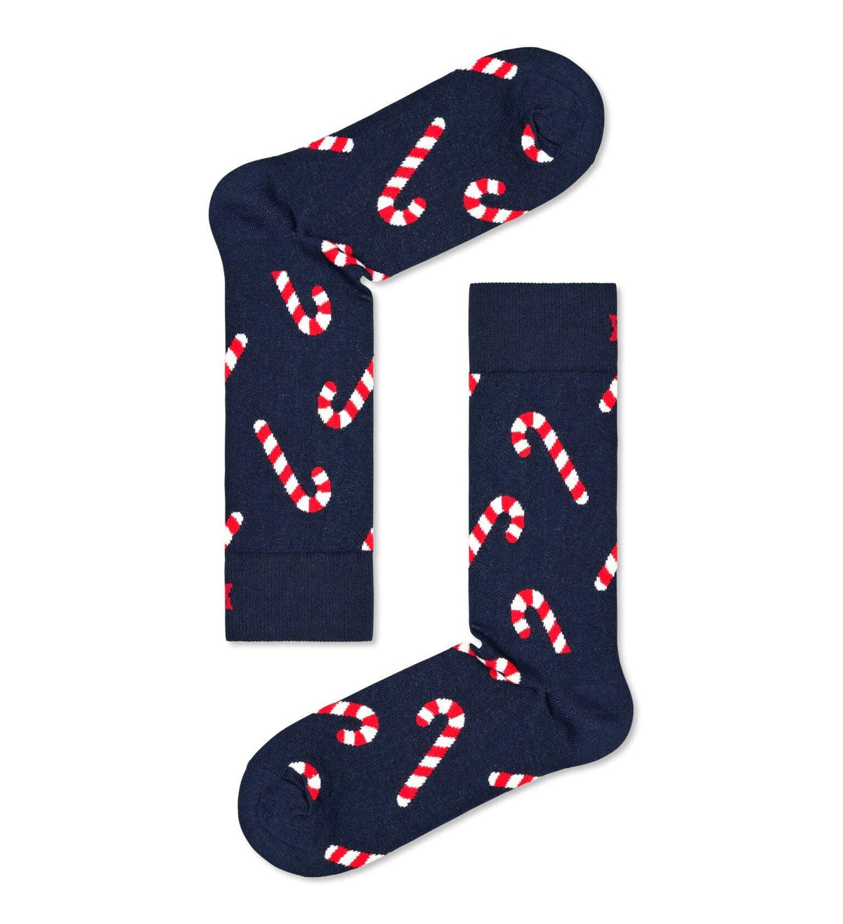 Mörkblå strumpor med peppargrisstänger från Happy Socks