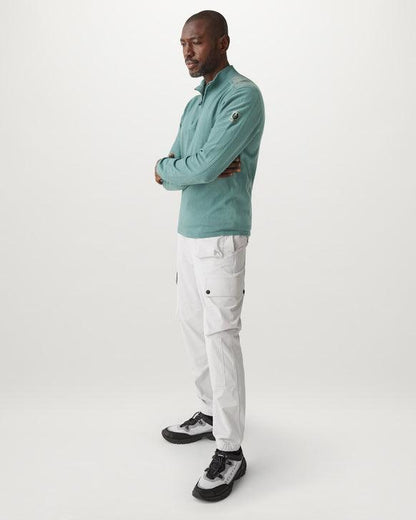 Belstaff Stander Quarter Zip Jumper - Steel Green - No Generation