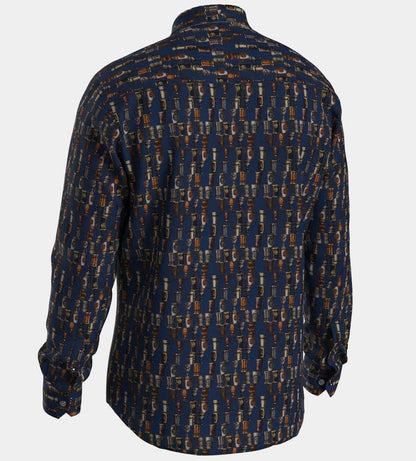 Dahlin Cobal Skjorta - Navy Beer - No Generation