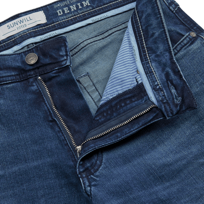 SUNWILL Jeans Super Stretch Fitted Fit - Medium Blue - No Generation