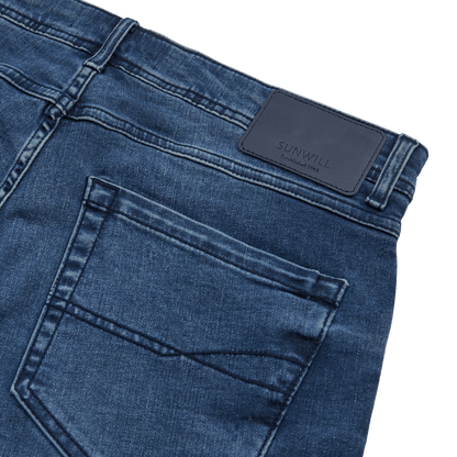 SUNWILL Jeans Super Stretch Fitted Fit - Medium Blue - No Generation