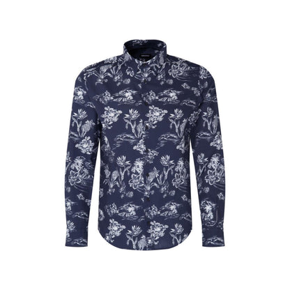 Seidensticker Dark Blue Flower - Navy - No Generation